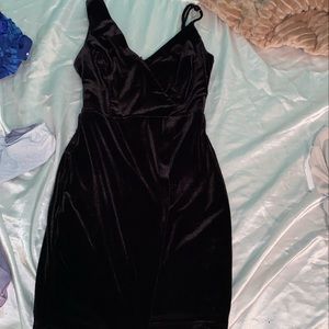 black velvet formal dress